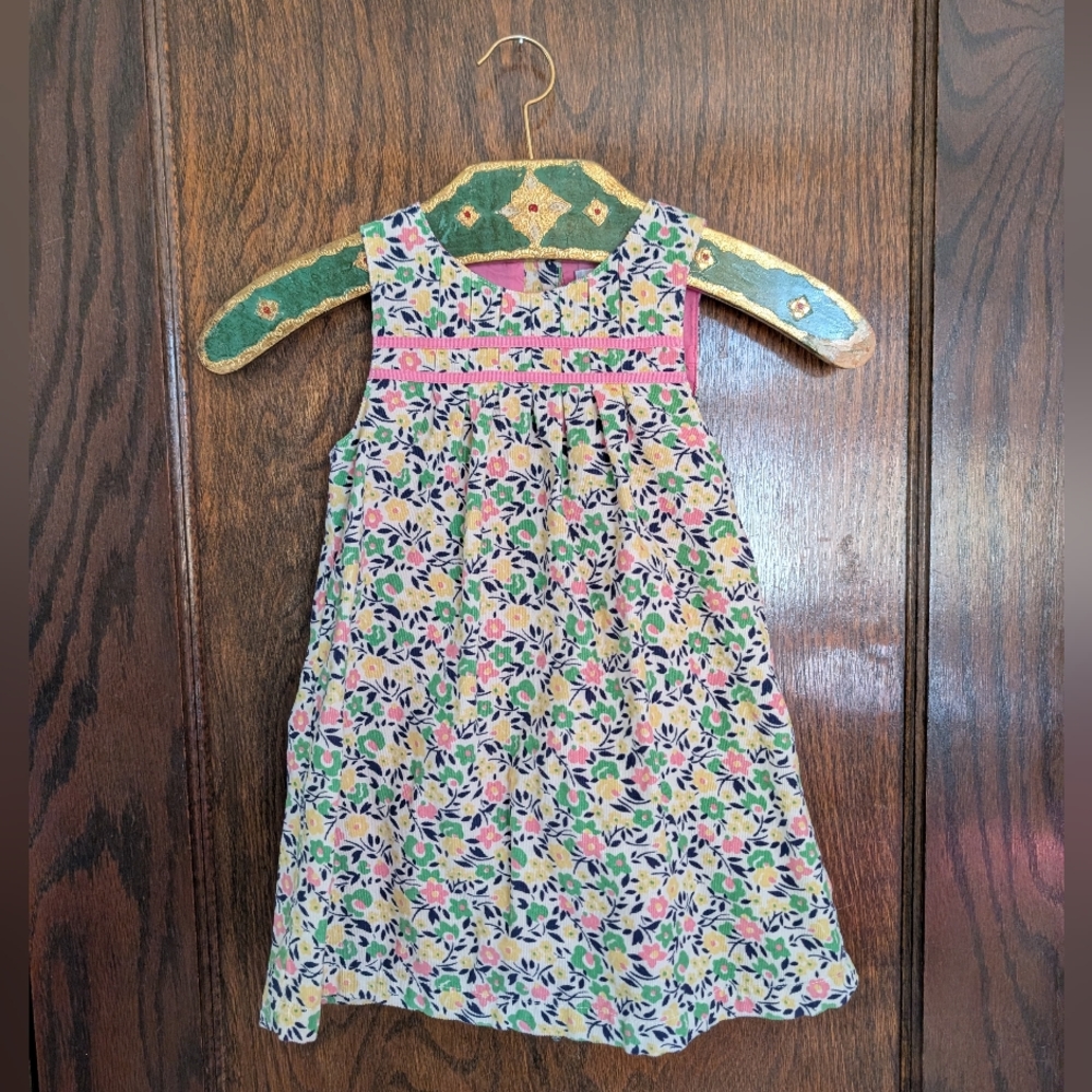 Baby Boden Corduroy 100% Cotton Floral Dress